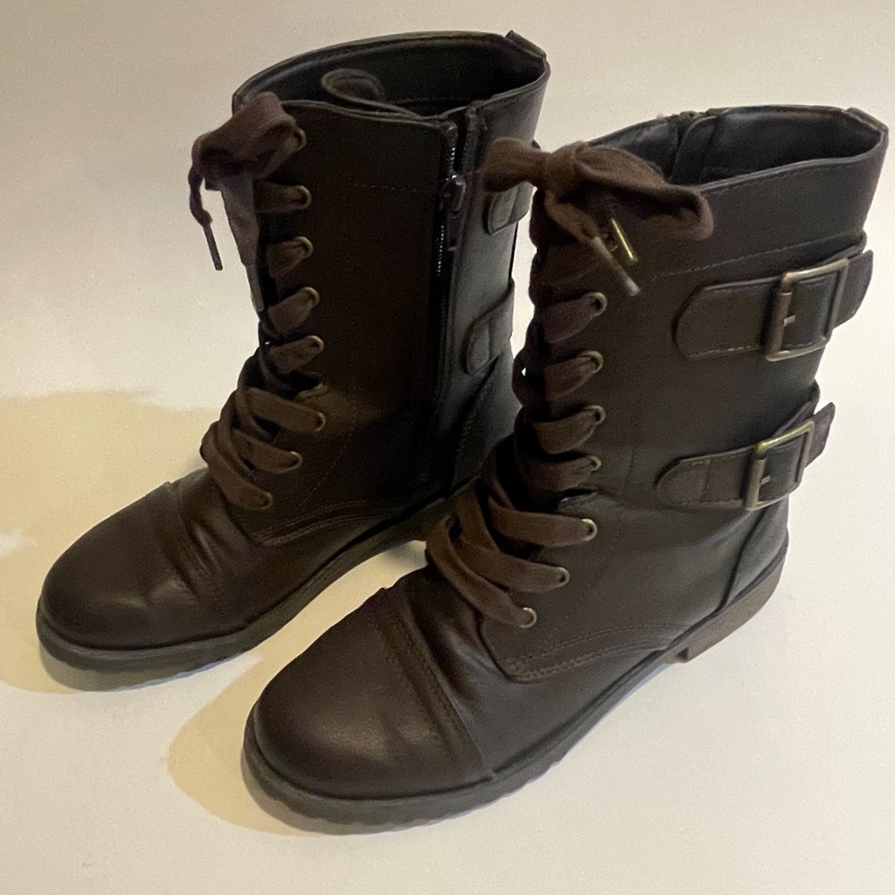 Self esteem combat boots
